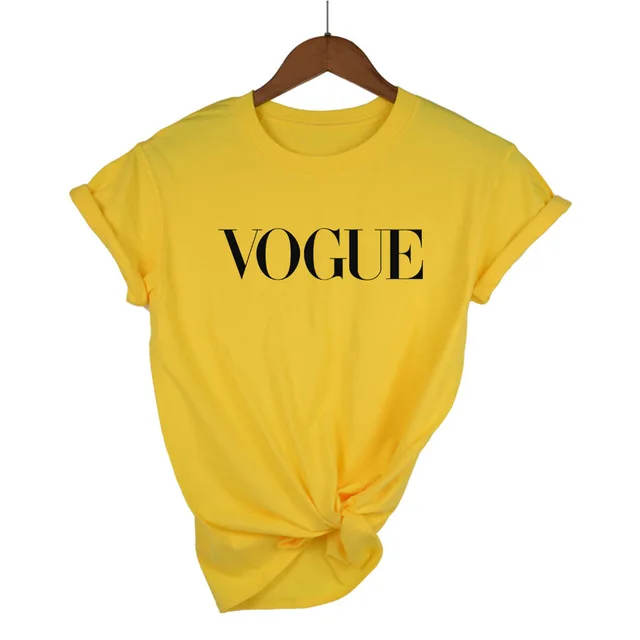 Хлопковая модная женская дышащая футболка с буквенным принтом, повседневная женская футболка с круглым вырезом, женские топы, футболки - Цвет: Yellow-B