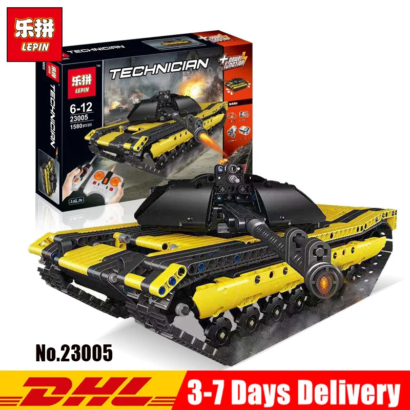 

DHL Lepin 23005 Technic Series 1580Pcs The Remote Control Tank Set Building Blocks Bricks RC Tank Model Kids Toys Christmas Gift