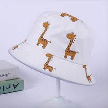 Популярные летние женские Панамы рыбацкие шляпы Новые Модные Панамы корейские повседневные Мультяшные милые Панамы с жирафом