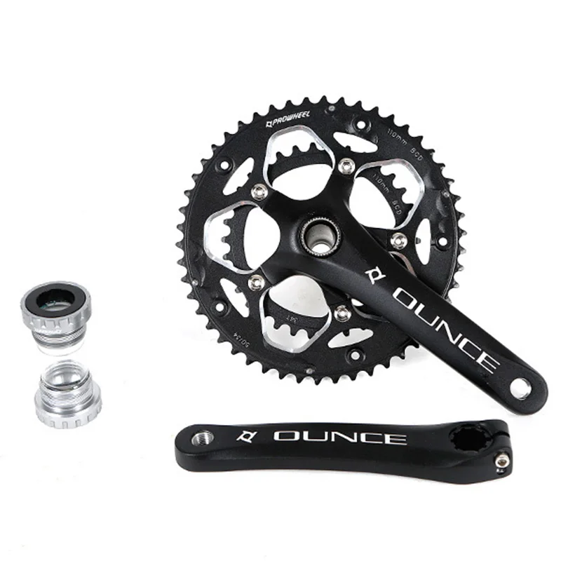 

High Quailty Road Bicycle Cranksets 34T-50T AL7075 Narrow Wide Hollow Chain Ring For 18/22/20 Speed Road Shifting System 170mm