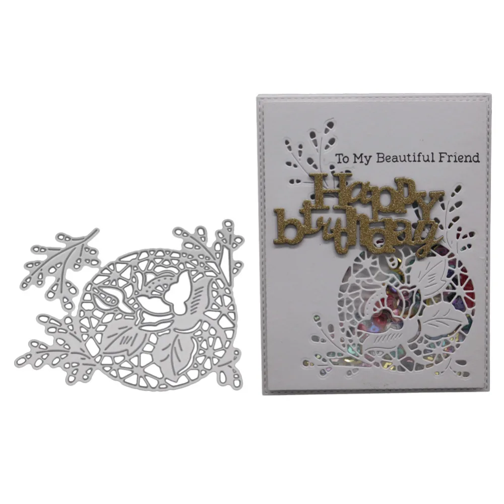 

Ufurty Hollow round flower Metal Cutting Dies Stencils Steel DIY Scrapbooking Craft Embossing Dies Cuts Album Paper Card
