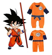 Dragon Ball Goku Baby Costume Newborn Infant Baby Boys Clothes Romper Outfits Long Sleeve Costume Goku Baby Rompers 0-24 Months