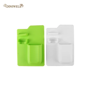 

Silicone Waterproof Toothbrush Holder Razor Storage Rack Organizer For Small Toiletry Items Toothpaste Shelf Shower Bathroom