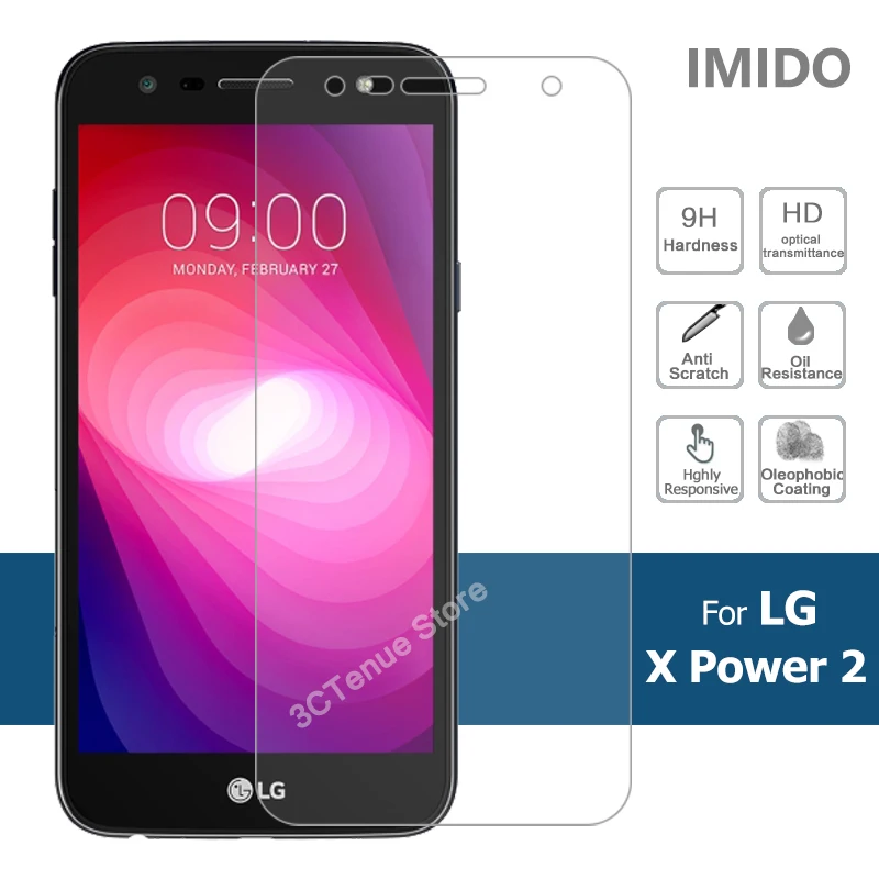 

9H Premium Glass Film For LG X power 2 Front Tempered Glass Screen Protector Cover On Power2 Xpower2 K10 Power M320 M320N M 320