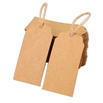 

4.5x9cm wholesale blank paper kraft tags clothing hang tag for wedding gift labels for Baking decoration tags price lists 100pcs
