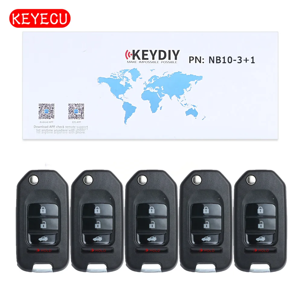 

Keyecu 5PCS/LOT Universal Remote 3+1 Button NB-Series for KD900 KD900+ URG200, KEYDIY Remote for NB10-3+1