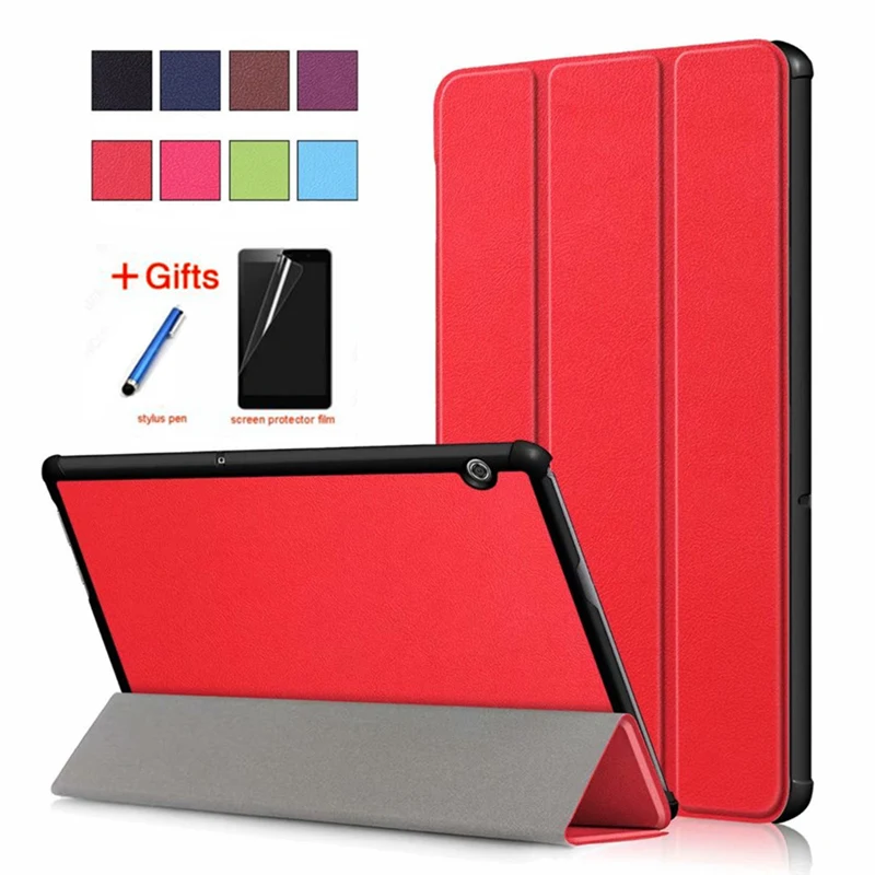 

Case For Huawei MediaPad T5 AGS2-W09/L09/L03/W19 10.1" 10.1inch Smart Cover funda Tablet Ultra Slim PU Leather Skin Stand Shell