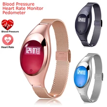 Z18 Smart Браслет Женщины SmartBand часы крови Давление монитор сердечного ритма шагомер фитнес-трекер активности для iOS и Android