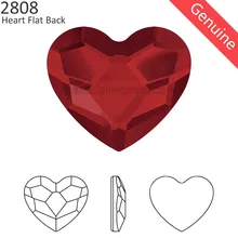 1 шт.) оригинальные кристаллы от Swarovski 2808 сердце с плоской задней частью без горячей фиксации Стразы для женщин украшения для ногтей