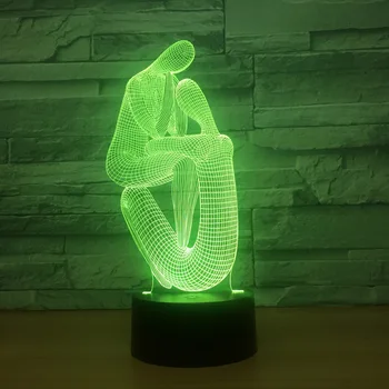 

Christmas Decorations Baby's Room 3d Small Night Light Led Stereo Remote Control Kids Lamp Color Control Acrylic Visual 3d Light