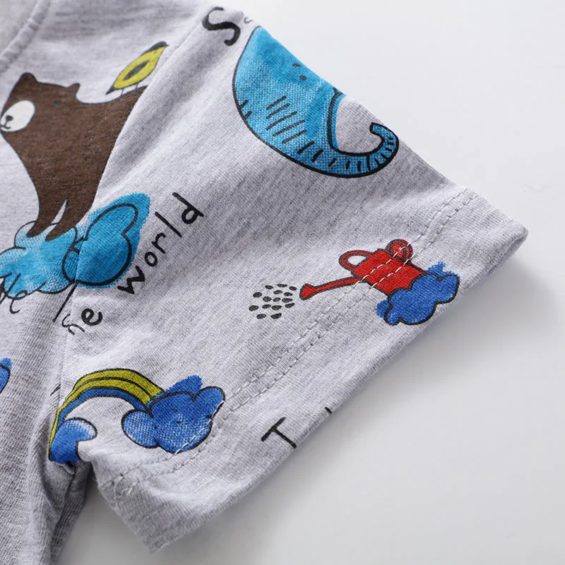 Moggi Cat Summer Kids Boys T Shirt Animal Print Short Sleeve Baby T-shirts Cotton Children T-shirt O-neck Tee Tops Boy Cloth (5)