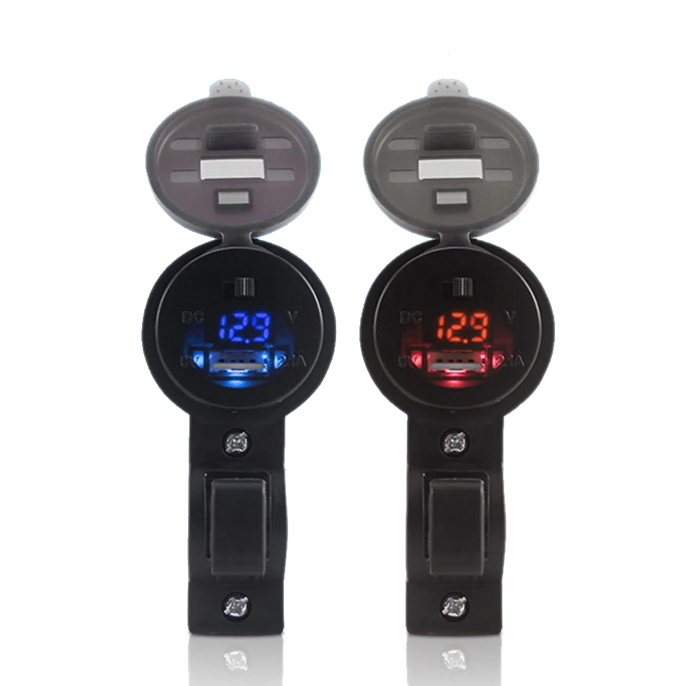 

3.1A USB Charger Waterproof For Car Motorcycle Dual USB Charger LED Voltmeter Car Cigarette Lighter Socket Power Adapter