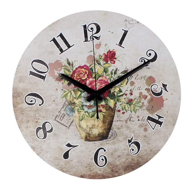 Часы настенные большие бесшумный настенные часы для гостинной часы настенные винтаж часы на стену - Цвет: style 12