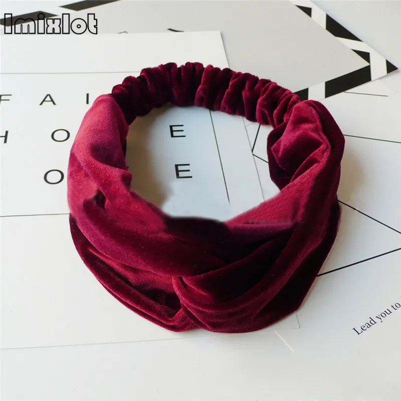 1PC Velvet Knot Headband Noble Scrunchy Twist Hair Band Turban Hairdband Bandage On Head For Women