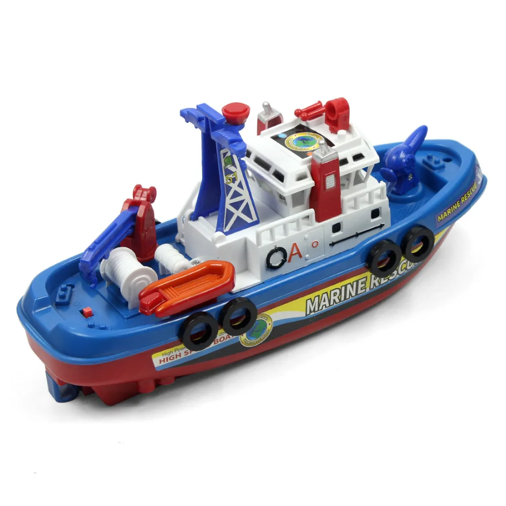JMT электрическая лодка детская морская спасательная Игрушка Лодка пожарная лодка Детская электрическая игрушка навигация недистанционный военный корабль подарок высокая скорость