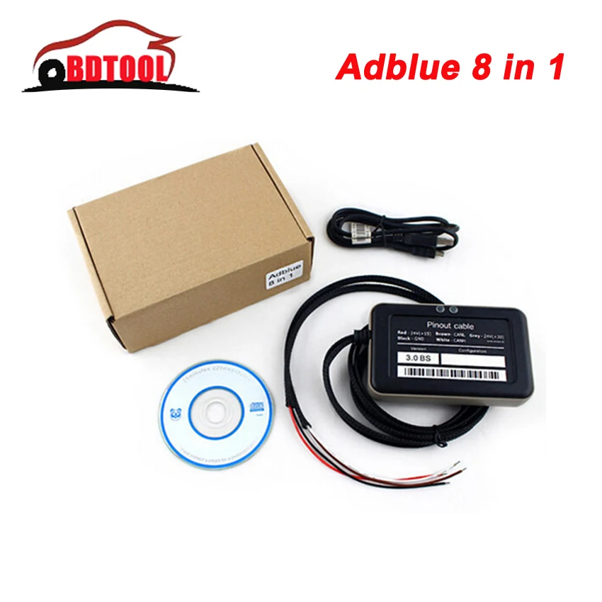 

2019 Full Chip Adblue Emulator 8in1 V3.0 with NOx Sensor Emulation Adblue Emulator OBD2 Scanner Adblue 8 in 1 supprot euro 6