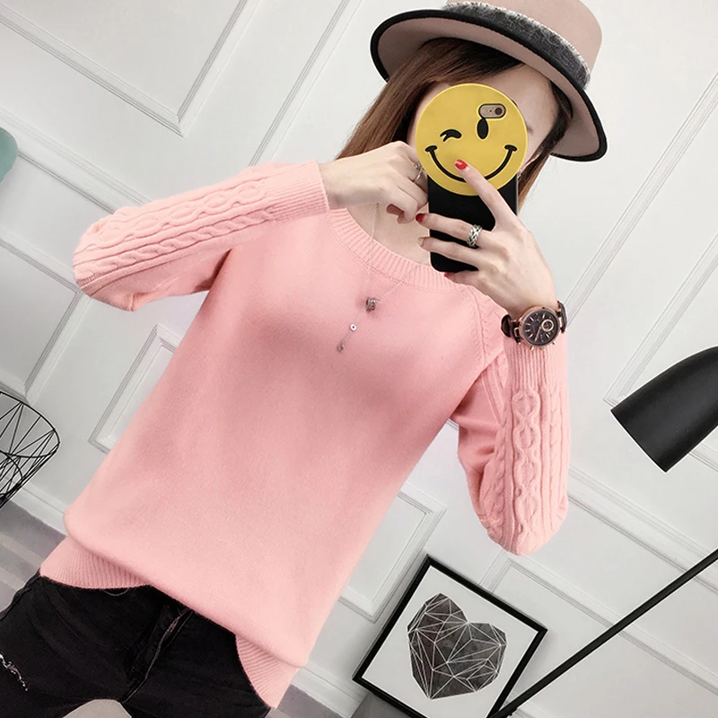TIGENA 2018 Autumn Winter Women Sweaters And Pullovers Female Long Sleeve Tricot Jumper Women Knitted Tops Pull Femme TIGENA 2018 Autumn Winter Women Sweaters And Pullovers Female Long Sleeve Tricot Jumper Women Knitted Tops Pull Femme