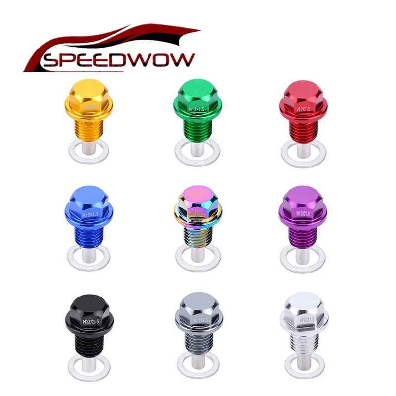 

SPEEDWOW New M12x1.5 Magnetic Oil Drain Plug & Oil Drain Sump Nut Oil Drain Bolt