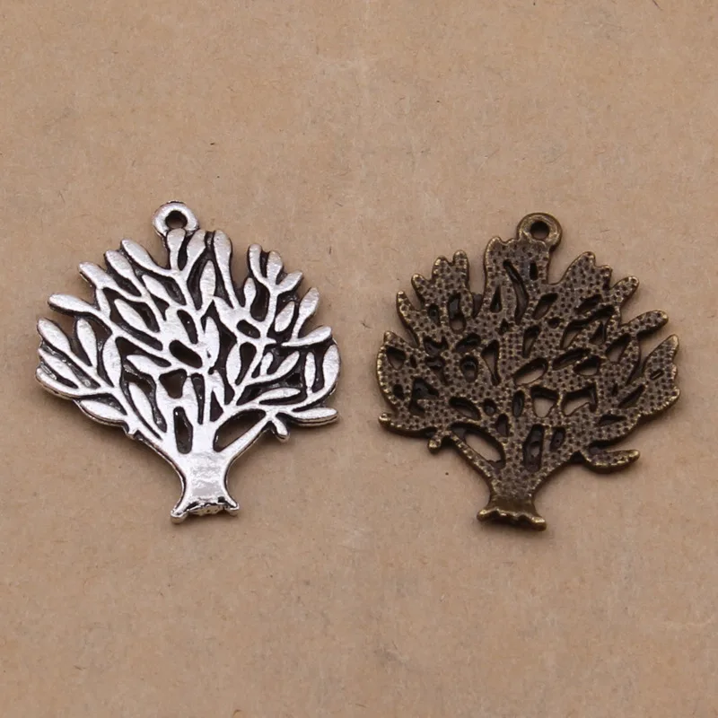 Daisies 80pcs/lot 25*29mm Vintage Metal Tree Charms Fashion Retro Pendant Diy Handmade for Jewelry Making | Украшения и