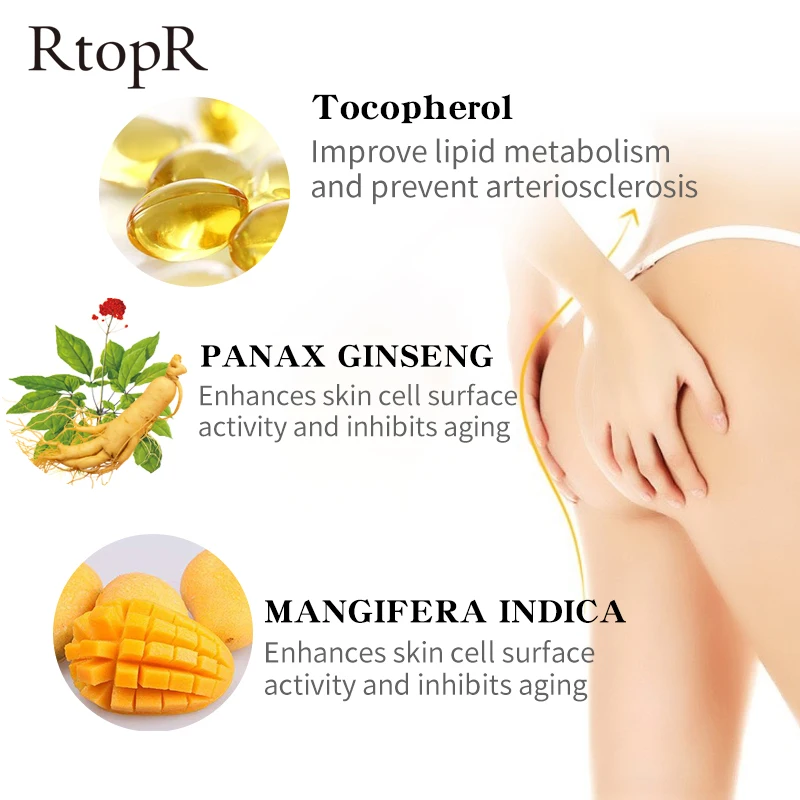 RtopR 40g Natural Mango Buttock Enhancement Cream Effective Lifting& Firming Hip Butt Sexy Abundant Buttocks Body Cream TSLM2
