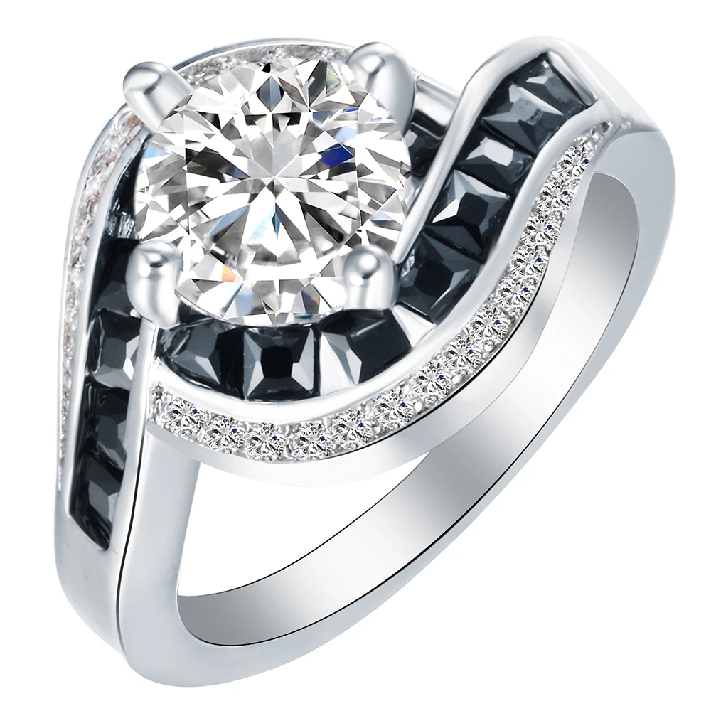 Hainon New Fashion Rings For Women Party Elegant Luxury Bridal Jewelry