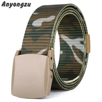

Anti-allergy Plastic Steel Buckle Nylon Quick Drying Men Women Waistband Outdoor Camouflage Student Military Training Belt