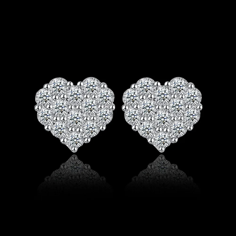 

Europe and the United States fashion personality heart-shaped earrings from Austrian Crystals girl gifts LKNSPCE763