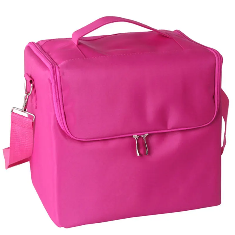 Женский органайзер для профессионального макияжа сумка для хранения большой емкости косметичка через плечо многослойный ящик для инструментов Bolso Mujer чемодан - Цвет: Microfiber T4