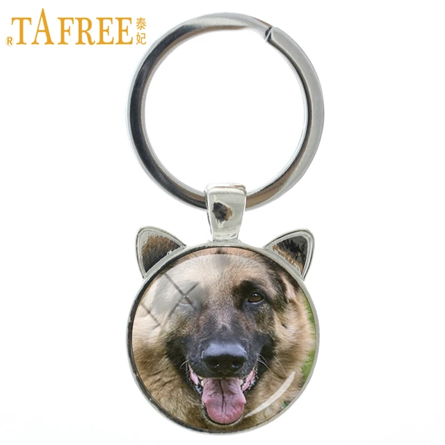 German Shepherd Dog Keychain Handmade Cartoon Art Key Ring Gifts and  Accessories