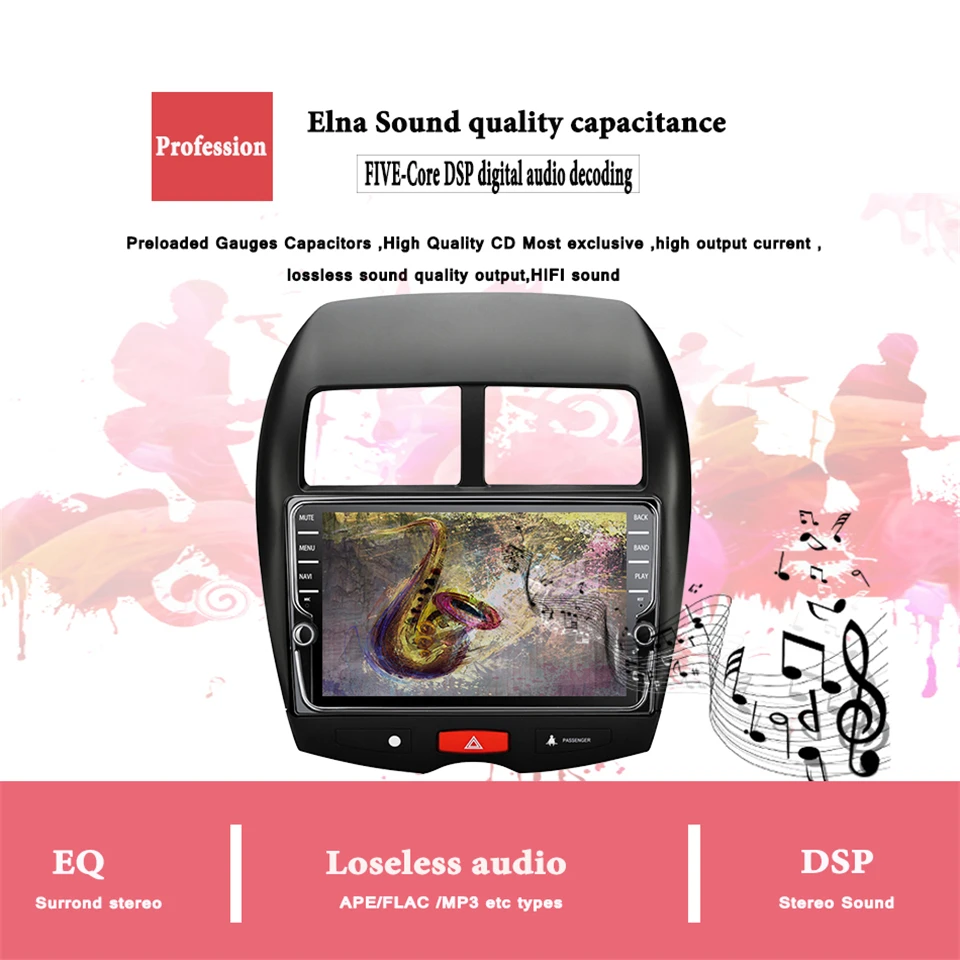 Best IPS android 9.1 car dvd player gps navigation for Mitsubishi ASX 2011-2019 car radio stereo dvd Tape Recorder System DSP 7
