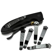 Нож из углеродного волокна карманный зажим-черный-3 отверстия пользовательский зажим для Benchmade ножи griptilian клип Emerson CQC-7 карманный зажим