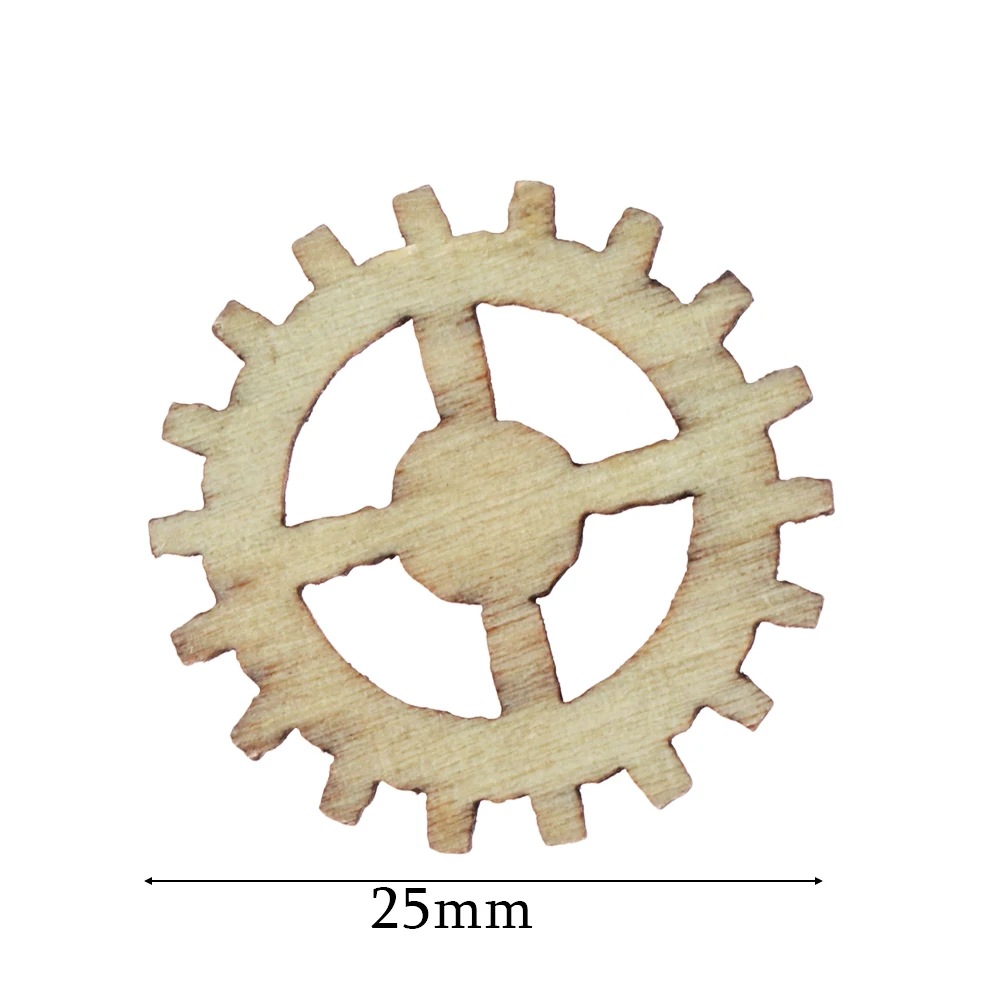 50 шт./компл. Смешанное колесо Шестерни узор; деревянный Скрапбукинг полые ремесленный круглый случайный украшения дома 25 мм, Фурнитура для бижутерии, Изделия из дерева