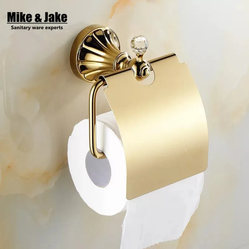 

Luxury Gold crystal Toilet Paper Holder,paper Roll Holder,Tissue Holder,Bathroom Accessories Products