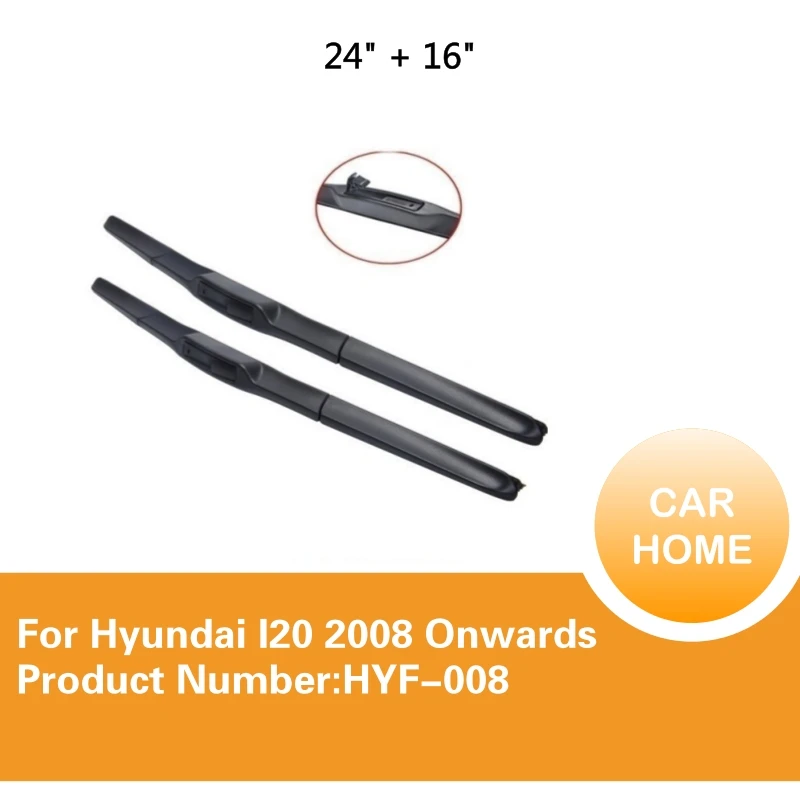 Front Window Wiper Blade For Hyundai I20 2008 Onwards 24''+16'' High