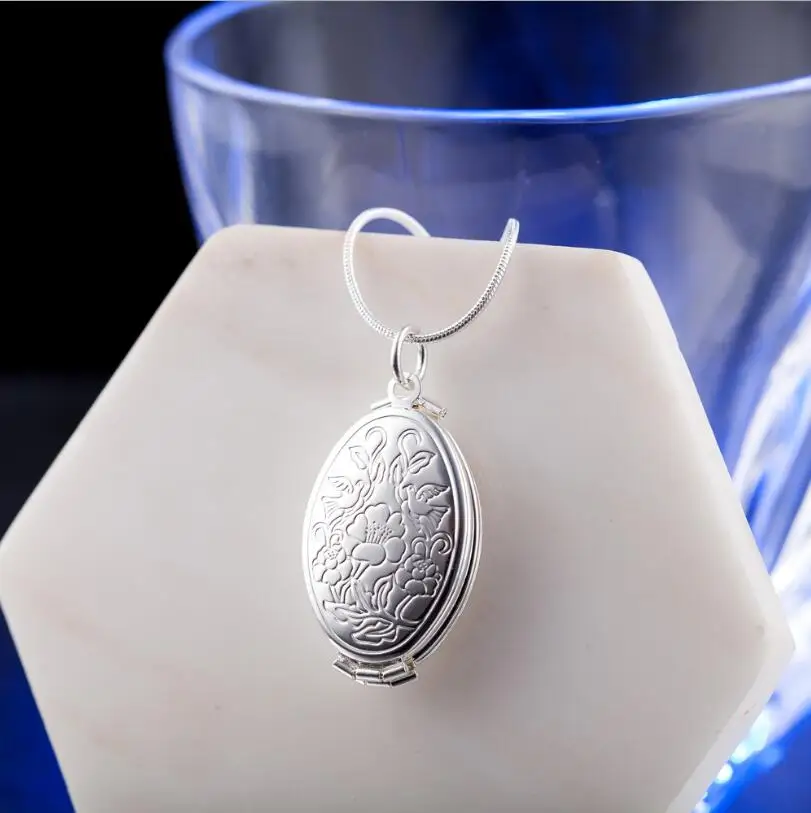 Популярная Серебряная/Золотая фоторамка на память медальон кулон Nekclace для