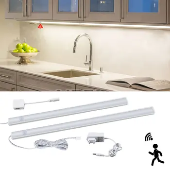 

DC 12V LED Under Cabinet Lights With PIR Motion Sensor 30 40 50 cm Diode Bar Hard Strip Night Lamp For Kitchen Bedroom Wardobe