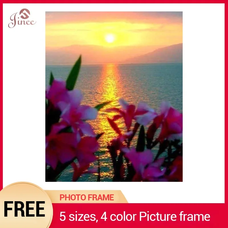 

Diamond Painting Seaside Scenery Square/Round 5D Diamond Embroidery Cross stitch Flowers Diamond Wall Painting Holiday Gift