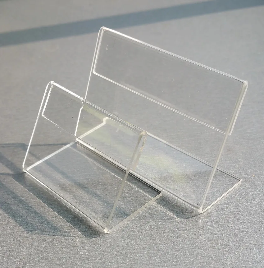 Clear Acrylic T1.3mm Plastic Table Sign Price Tag Label Display Paper