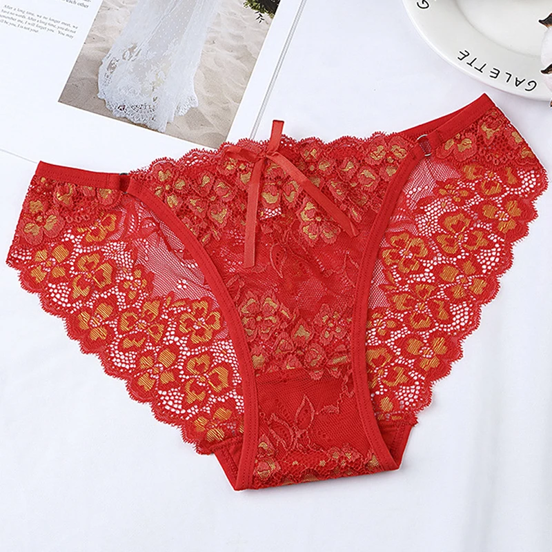 Sexy Lace Panties Women Fashion Cozy Lingerie Tempting Pretty Briefs High Quality Cotton Low Waist Cute Women Underwear