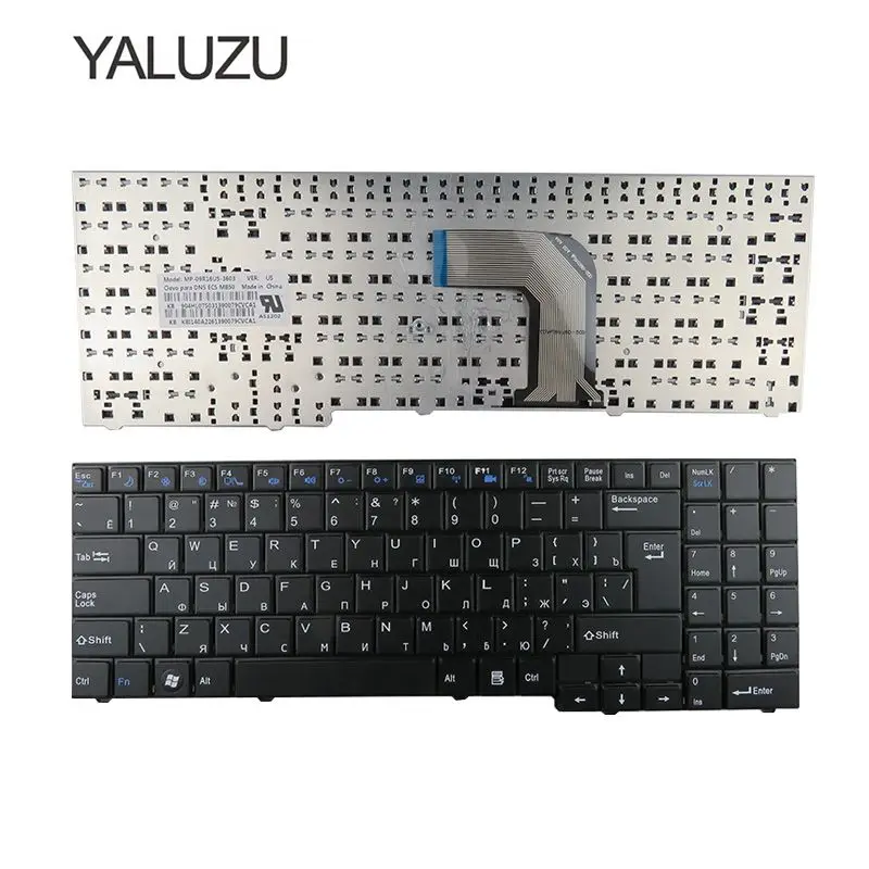 Русская клавиатура YALUZU для Clevo DNS ECS MB50 MB50II MB50IA MB50IA1 черная MP-09R16SU-3603 82B382-FM2028