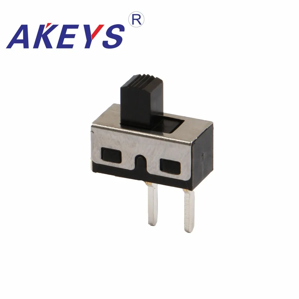 

20pcs SS-12D108 2T Single pole double throw handle heights can be customized verticle type slide switch pin spacing 2.0mm 2 pin