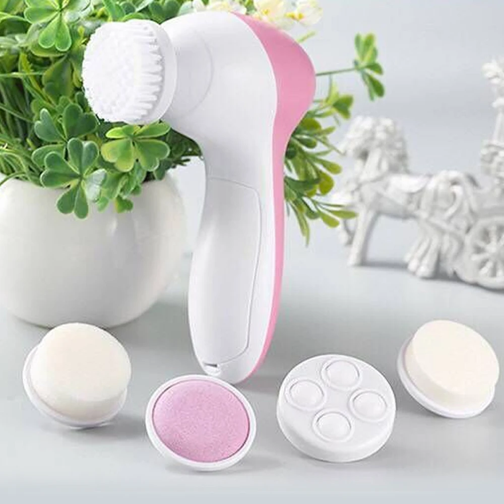 

5-in-1 electric rotating brush cleanser facial lifting massage machine SPA cleansing cleanser skin care rotating brush