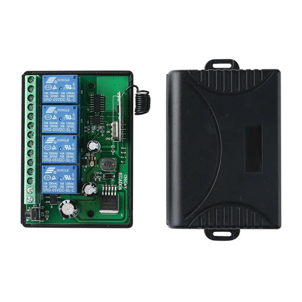 

12V 4 Ways Multi-function Switch Learning Type Multi Modes RF 433MHz Universal Wireless Remote Control Switch ASK Modulation