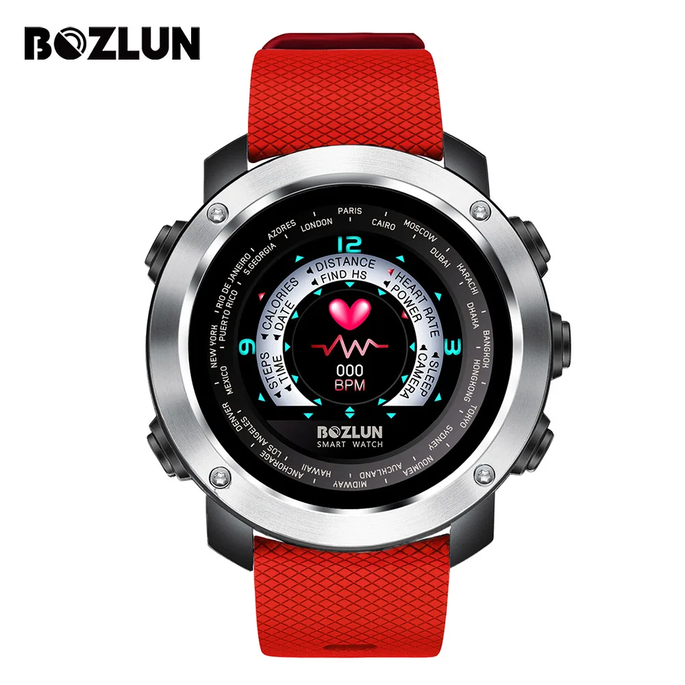 

BOZLUN Smart Watch Sport Smartwatch NBA Lamar Odom Waterproof Heart Rate Pedometers Message Reminder Outdoor Swimming Men Clock