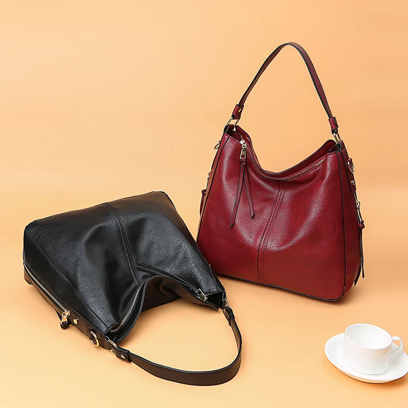 Сумка на плечо женская дизайнерская сумочка высокого качества Женская сумка-хобо мягкая искусственная кожа большие сумки через плечо для женщин