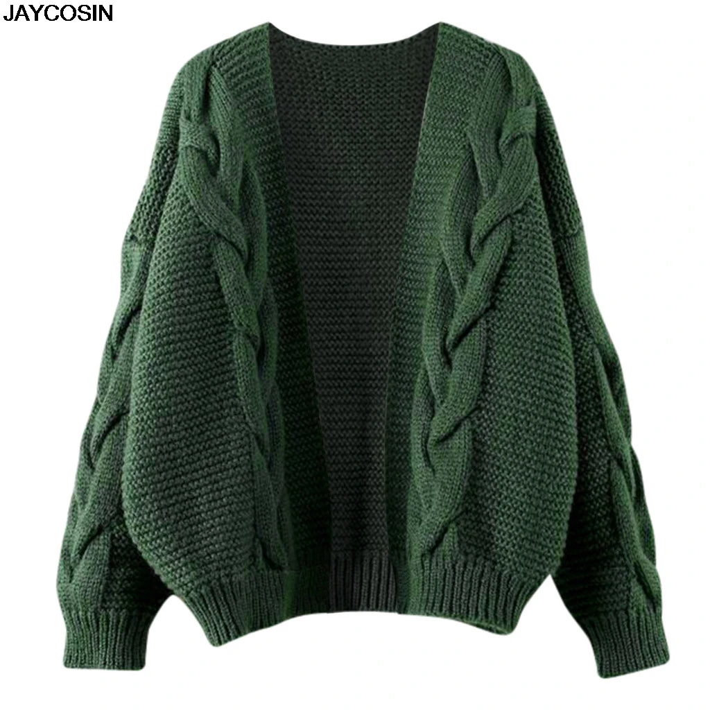 

JAYCOSIN Women's Cardigan Knitted Sweater Long Sleeve Crochet Female Cardigan With Buttons Short Sweater Cardigans hot sale 9711