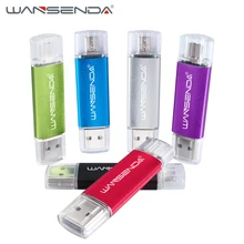 WANSENDA, OTG, Android, USB флеш-накопитель, Usb 2,0, флеш-накопитель, 256 ГБ, 128 ГБ, 64 ГБ, 32 ГБ, 16 ГБ, 8 ГБ, 4 Гб, флешка, карта памяти, 2 в 1, USB флешка