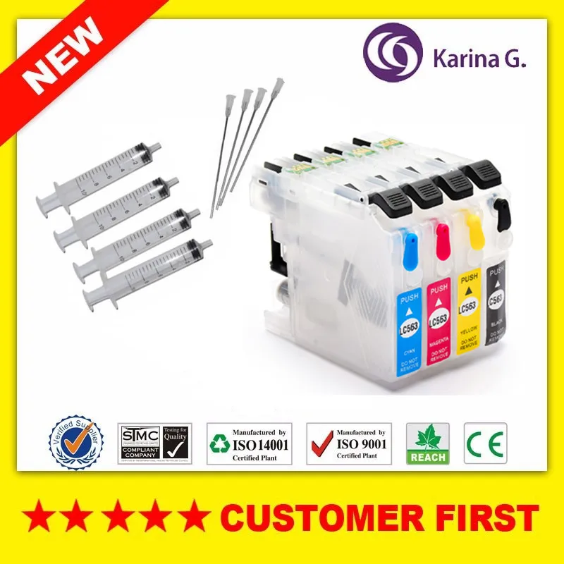 4 шт. картриджи для LC563 LC565 LC567|brother cartridge|cartridge brothercartridge chip |