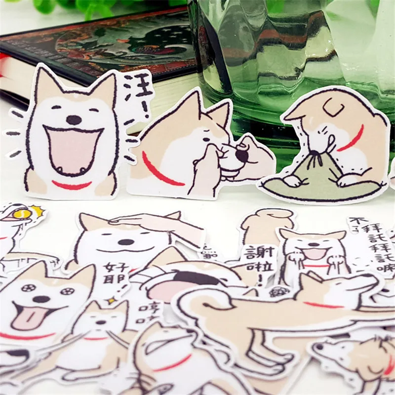 

24 PCS New Cute cartoon little yellow dog Paper Lable Stickers Crafts And Scrapbooking Decorative Sticker DIY Lovely Stationery