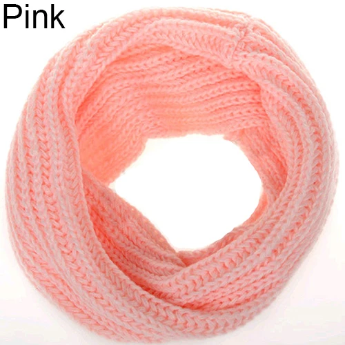 Мода унисекс зима теплый знак бесконечности кабель вязаный хомут шеи длинный шарф шаль - Цвет: Pink